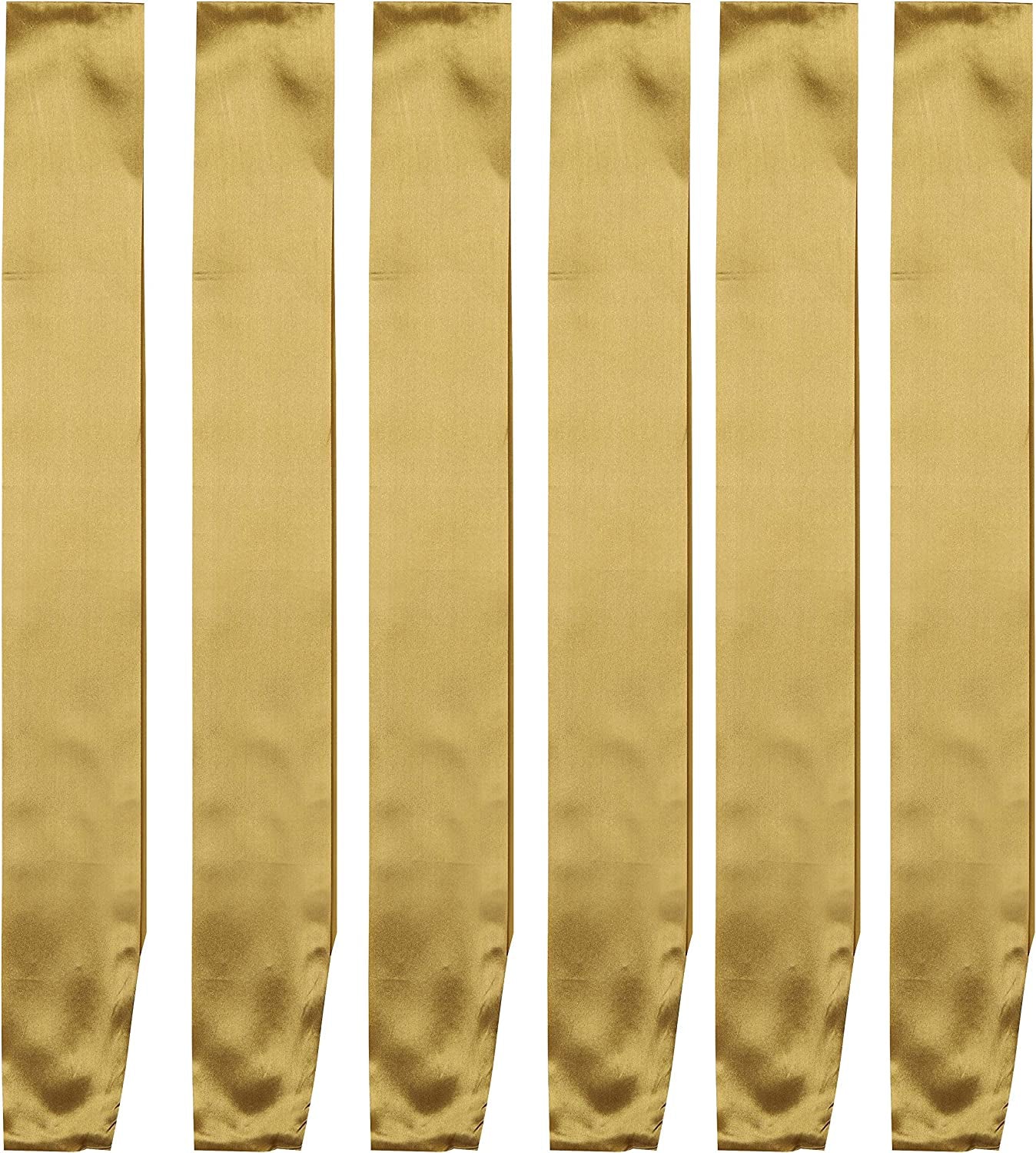 I-MART Blank Satin Sash, Princess, Beauty Queen, Homecoming, Winner, Mayor, Make Your Own Pins, Party Plain Pageant Sashes (Pack of 6 - Black) Apparel & Accessories > Clothing Accessories > Sashes I-MART Pack of 6 - Gold  