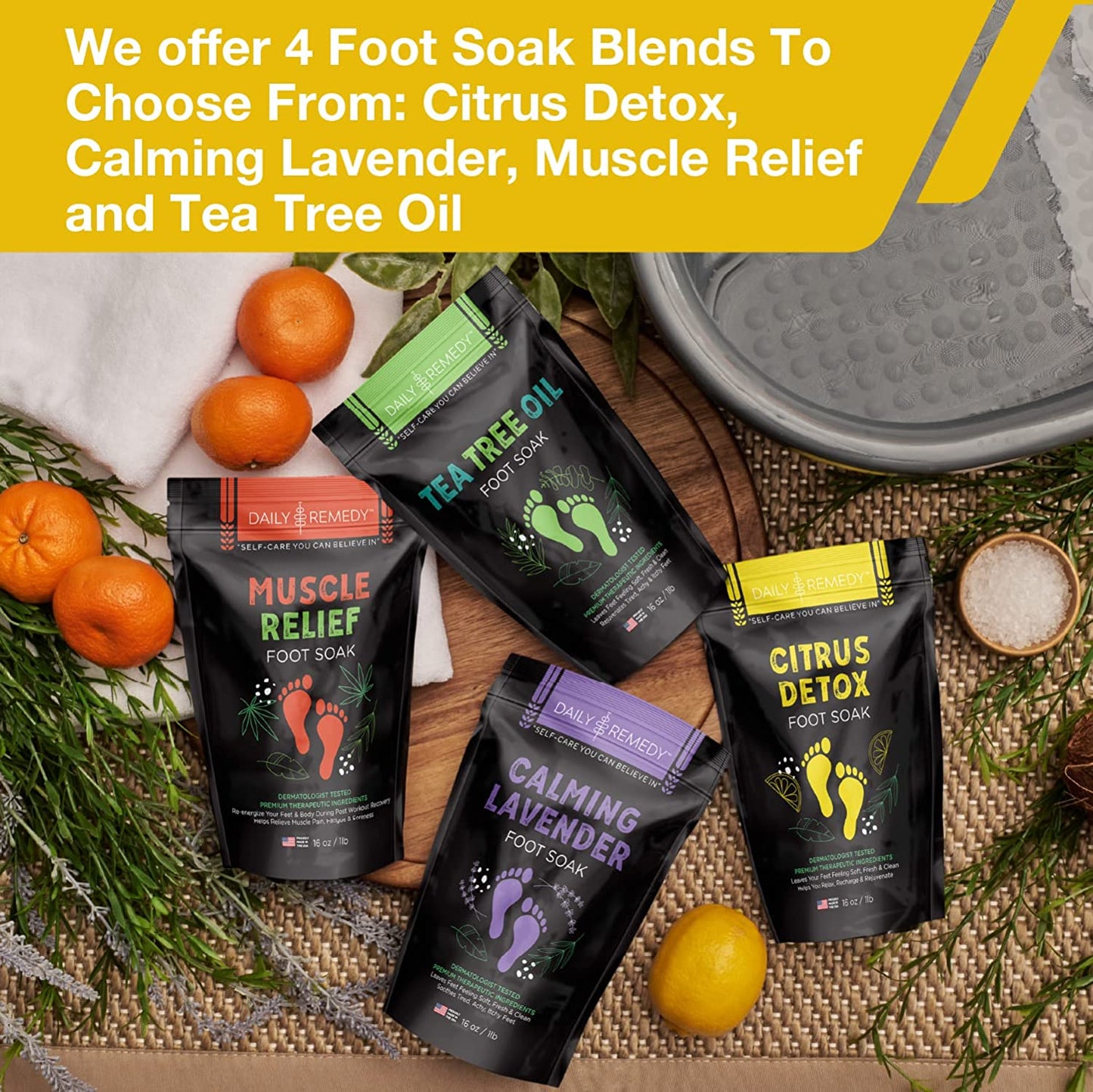 Citrus Detox Foot Soak with Epsom Salt - for Foot Callus, Immune Boost, Damaged Toenail, Athletes Foot, Pedicure and Soothes Tired Aching Feet - Made in USA Health & Beauty > Personal Care > Foot Care DAILY REMEDY   