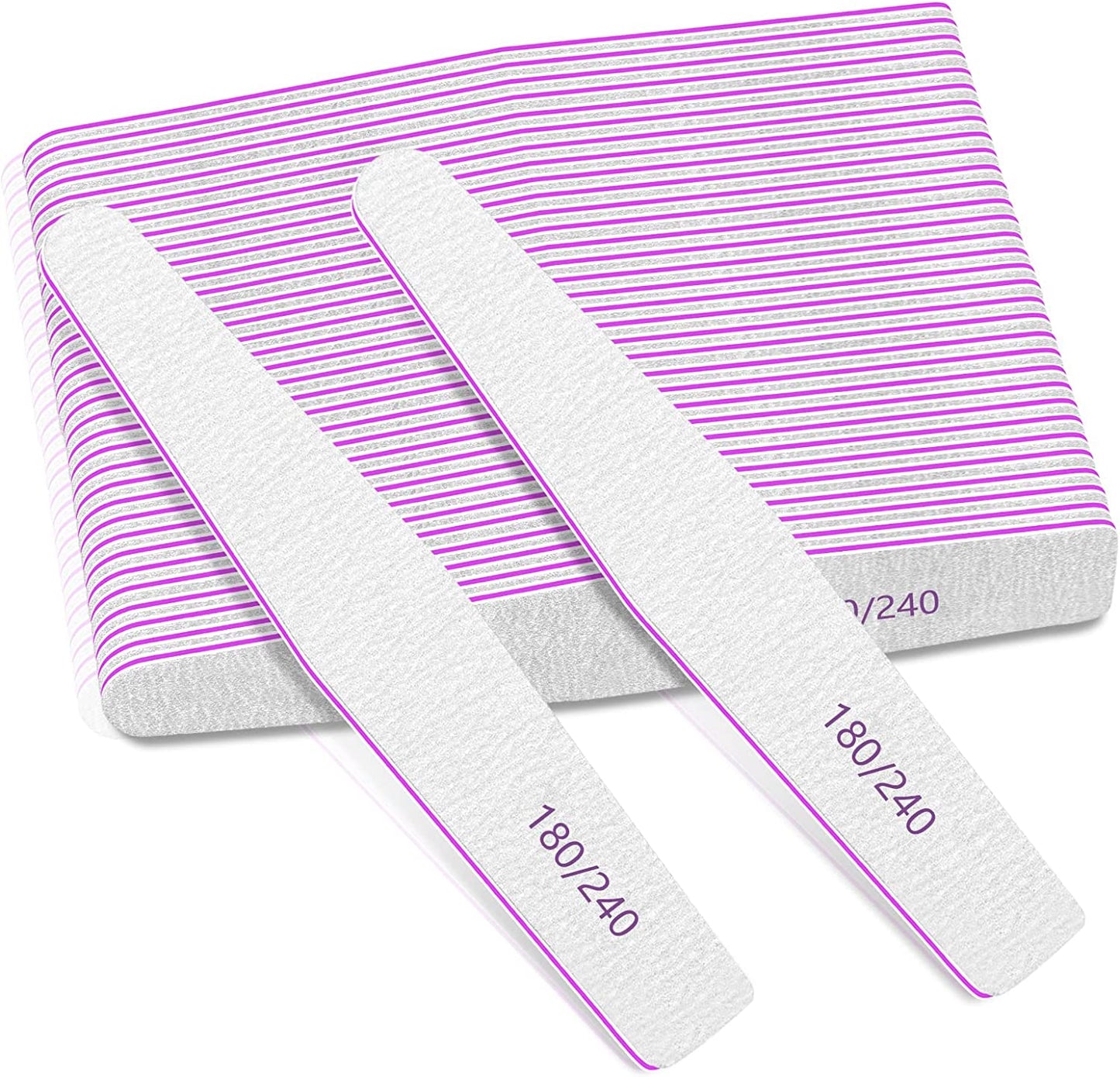 Professional Nail Files, Emery Board Nail File for Natural Nails 100/180/240 Grit Nail Files for Acrylic Nails 12Pcs Fine Grit Nail File Manicure Tools Coarse Fingernail Files (100/180 Grit) Health & Beauty > Personal Care > Cosmetics > Cosmetic Tools > Nail Tools BLESWIN 180/240-50pcs  