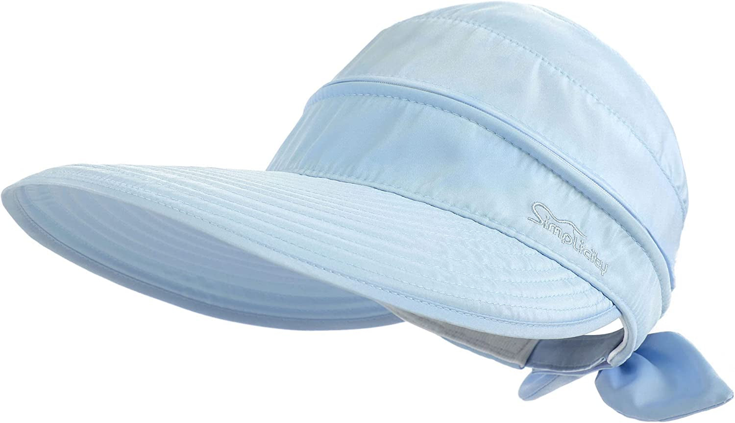 Simplicity Hats for Women UPF 50+ UV Sun Protective Convertible Beach Visor Hat Apparel & Accessories > Clothing Accessories > Hats Simplicity Blue One Size 