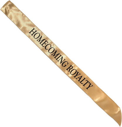 Satin Homecoming Royalty Sash, Silver Black Imprint Apparel & Accessories > Clothing Accessories > Sashes Anderson's Gold/Black  