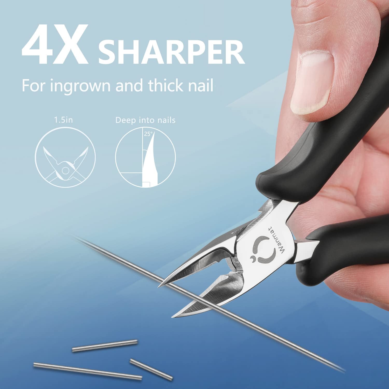 Wanmat Toenail Clippers for Thick Nails,Nail Clippers for Seniors Toe Nail Clippers Adult Long Handle Safety Ingrown Toenail Tool Fingernail Clippers Health & Beauty > Personal Care > Cosmetics > Cosmetic Tools > Nail Tools Wanmat   