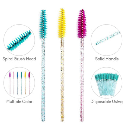 I-Laesh 100 Pcs Disposable Eyelash Brushes, Mascara Wands, Eye Lash Brush, Spoolies for Eyelash Extensions, Spoolie Eyebrow Eyeshadow Brow Makeup Supplies Kit Cleansing Glitter Applicator Tool Accessories Bristle (Crystal Pink) Health & Beauty > Personal Care > Cosmetics > Cosmetic Tools > Makeup Tools i-laesh   