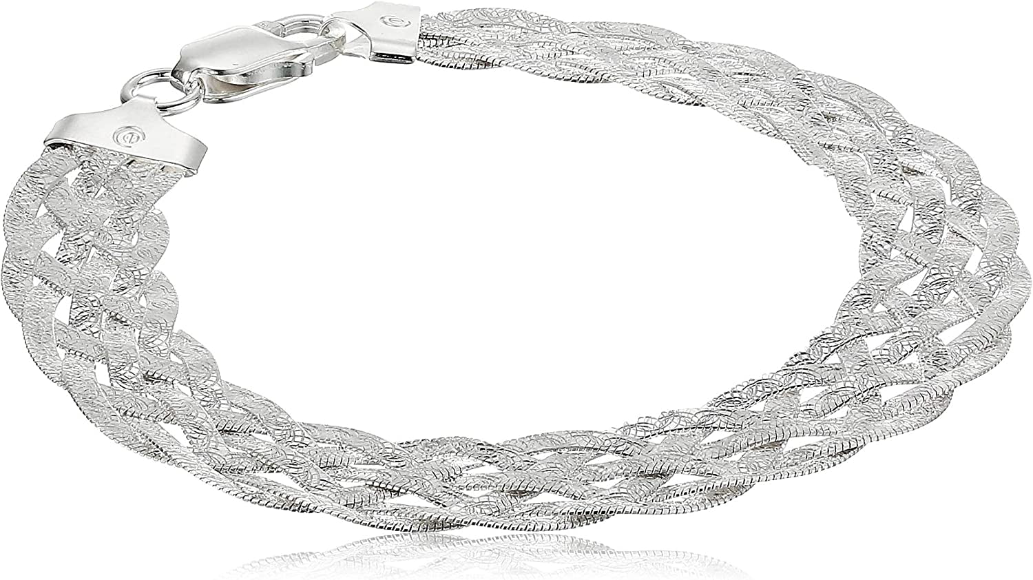 Collection Sterling Silver Bracelet Apparel & Accessories > Jewelry > Bracelets KYLIE MAX Braided Chain Bracelet  