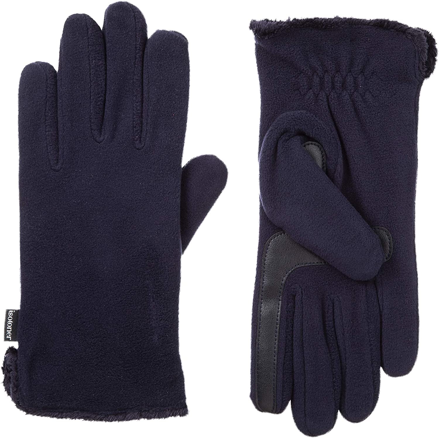 Isotoner Womens Isotoner Womens Stretch Fleece Water Repellent Gloves with Microluxe Lining and Smart Touch Technology Apparel & Accessories > Clothing Accessories > Gloves & Mittens KYLIE MAX   