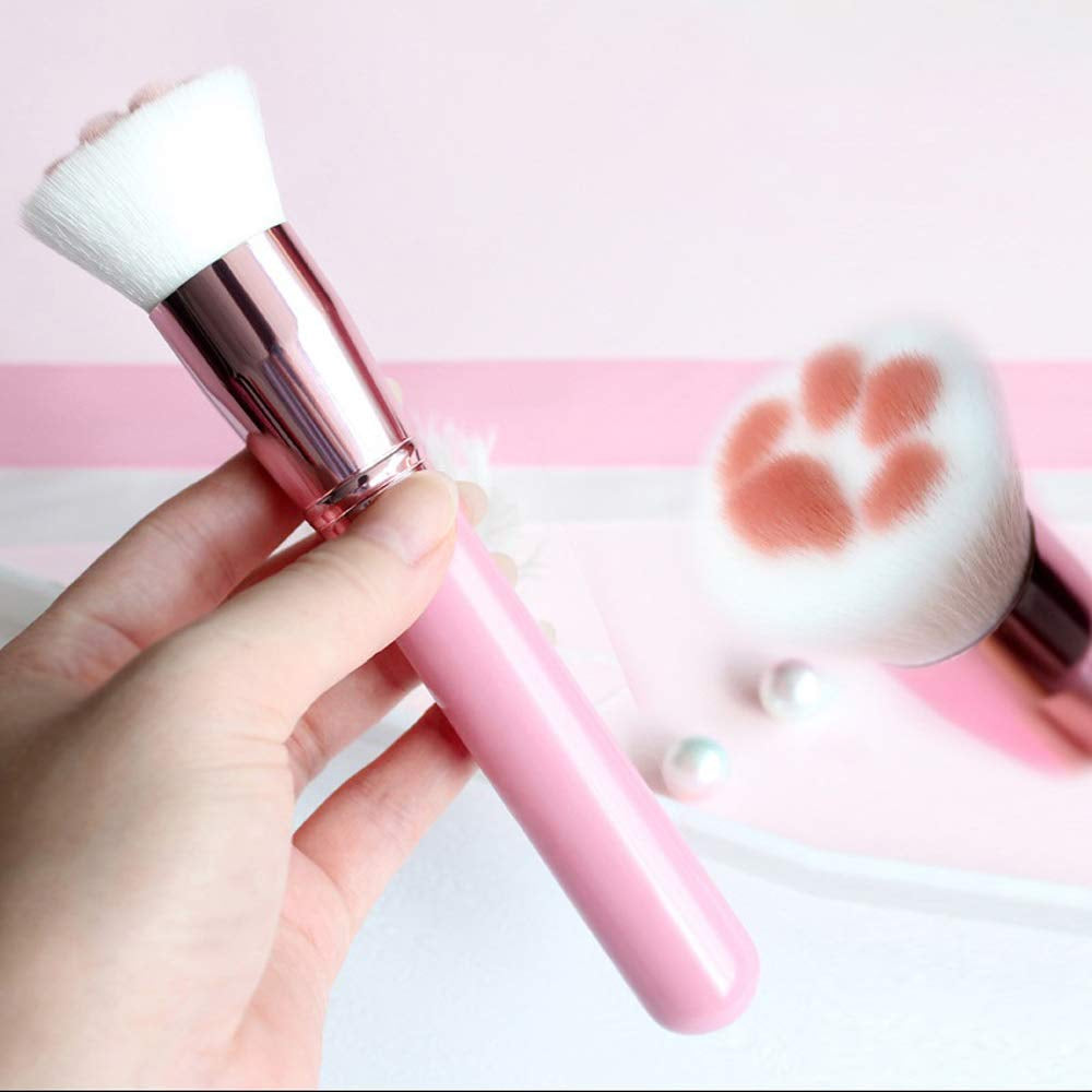 Cat Paw Foundation Makeup Brush - Professional Cosmetic Brush of Foundation Brushes, Powder Brush Blush Brush, Concealer Brush, Contour Brush, Powder Brush Cosmetic Tool (4PCS NEW SET) Health & Beauty > Personal Care > Cosmetics > Cosmetic Tools > Makeup Tools rongji jewelry Pink  