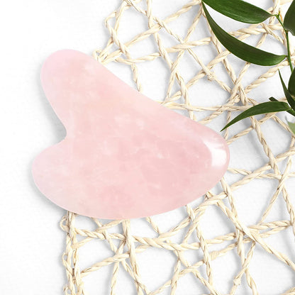EYEKESHE Gua Sha Massage Tool with Quartz Pendent Necklace, Unique Gifts for Women, Natural Pink Jade Stone SPA Acupuncture Therapy Trigger Point Treatment, Rose Quartz Facial Scraping Tool Health & Beauty > Personal Care > Cosmetics > Cosmetic Tools > Skin Care Tools EYEKESHE   