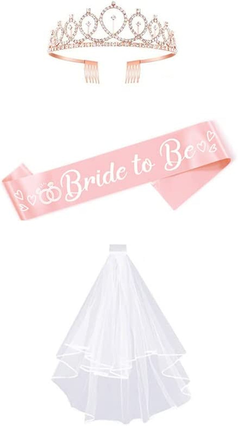 Party to Be Set of 8 PCS Rose Gold Bridal Shower Sash Bride to Be Maid of Honor Team Bride Bridesmaid Bride Tribe Sash Set Hen Night Bachelorette Party Wedding Decorations Apparel & Accessories > Clothing Accessories > Sashes Party to Be Set of 3 (B)  