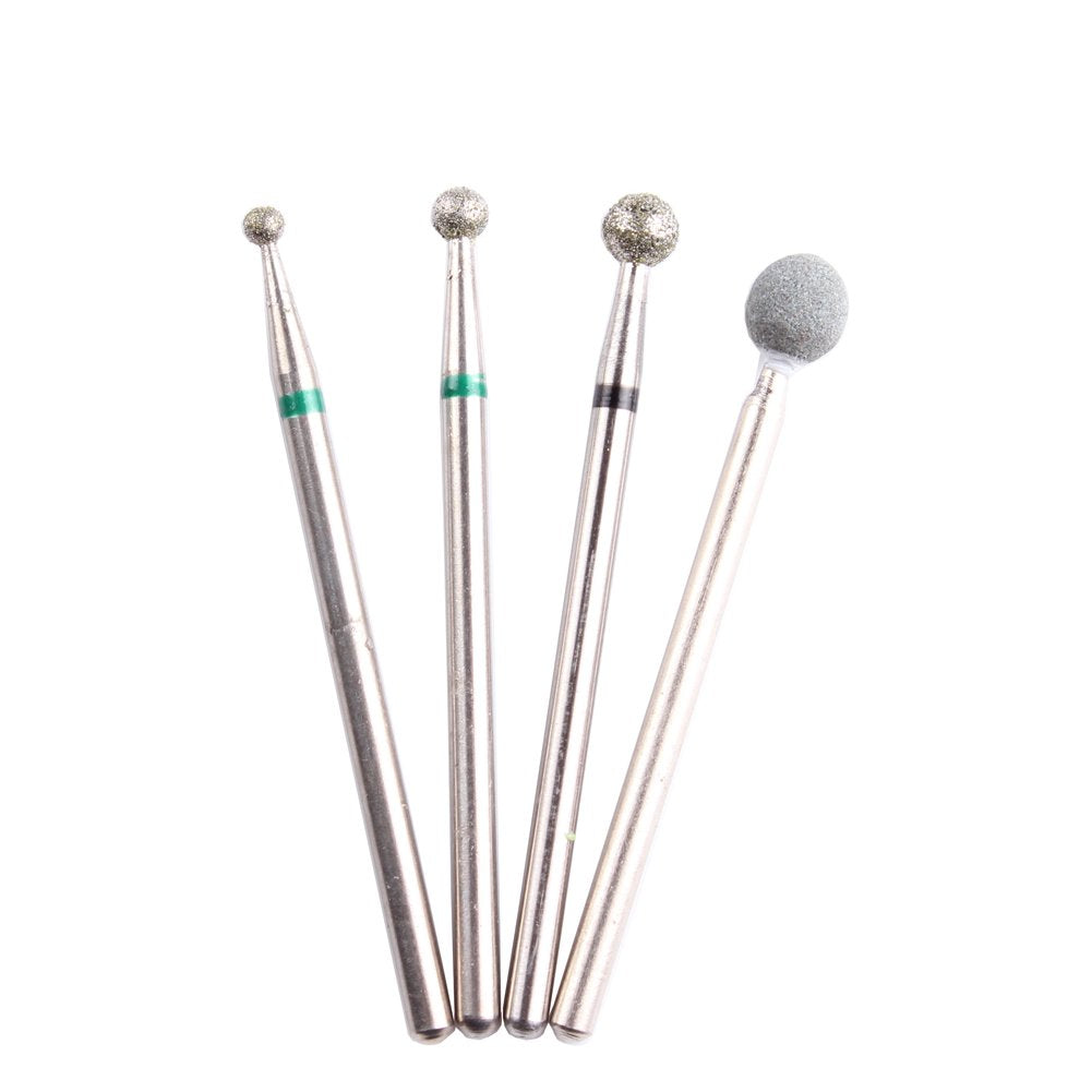MZCMSL 4PCS Cuticle Clean Drill Bit Diamond Nail Bit Ball Head Stone File Manicure Pedicure Nail Art Tools Health & Beauty > Personal Care > Cosmetics > Cosmetic Tools > Nail Tools MZCMSL   