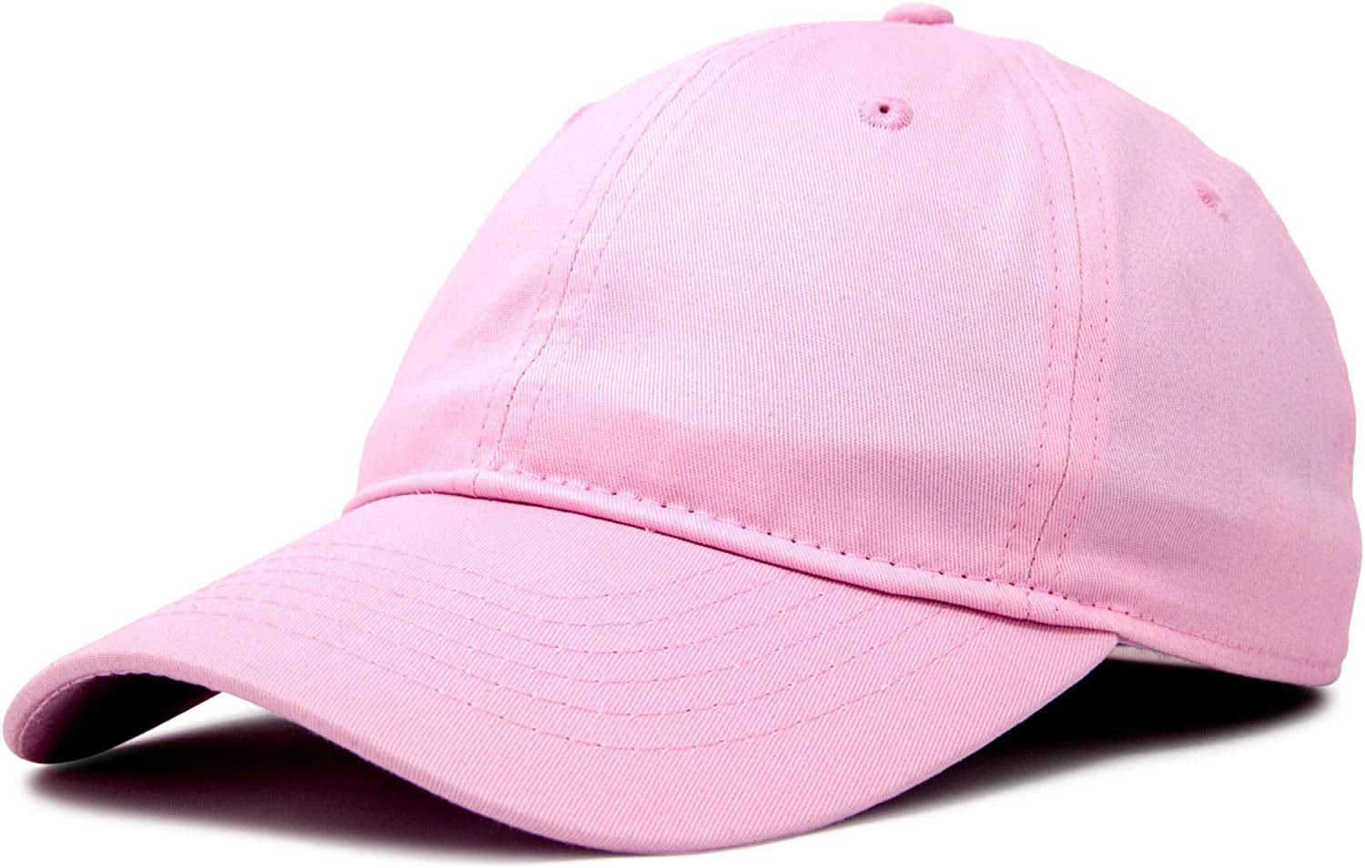 DALIX Womens Cap Adjustable Hat 100% Cotton Black White Gold Lavender Blue Pink Lime Green Hot Pink Apparel & Accessories > Clothing Accessories > Hats DALIX Pink  