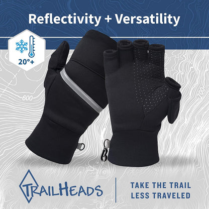 Trailheads Power Stretch Convertible Mittens - Women’S Fingerless Gloves Apparel & Accessories > Clothing Accessories > Gloves & Mittens TrailHeads   