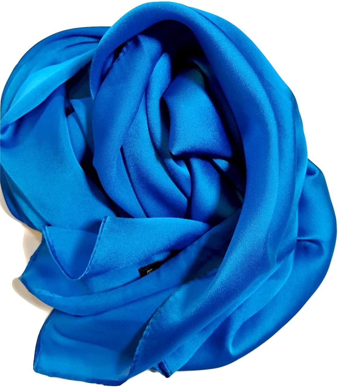 Shanlin Silk Feel Long Satin Patterned & Solid Color Scarves for Women in Gift Box Apparel & Accessories > Clothing Accessories > Scarves & Shawls Shanlin Solid Color: Ocean Blue  
