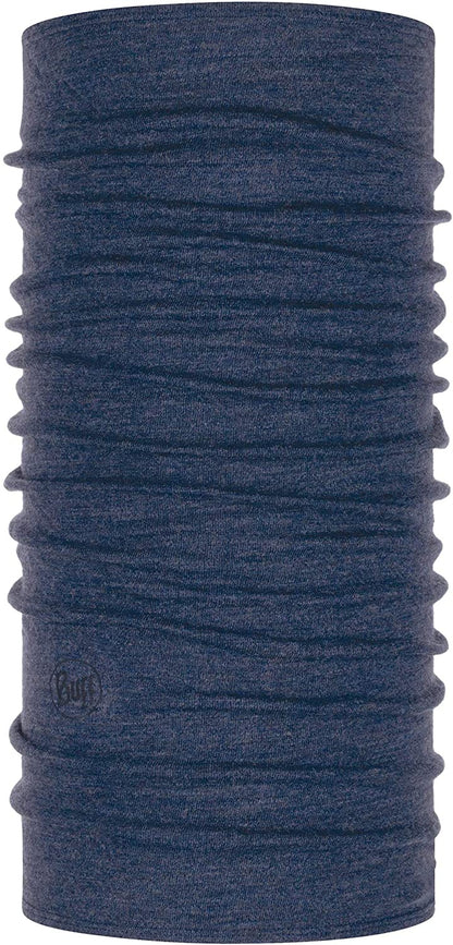 BUFF Adult Midweight Merino Wool Multifunctional Headwear and Face Mask Apparel & Accessories > Clothing Accessories > Headwear BUFF Night Blue Melange One Size 