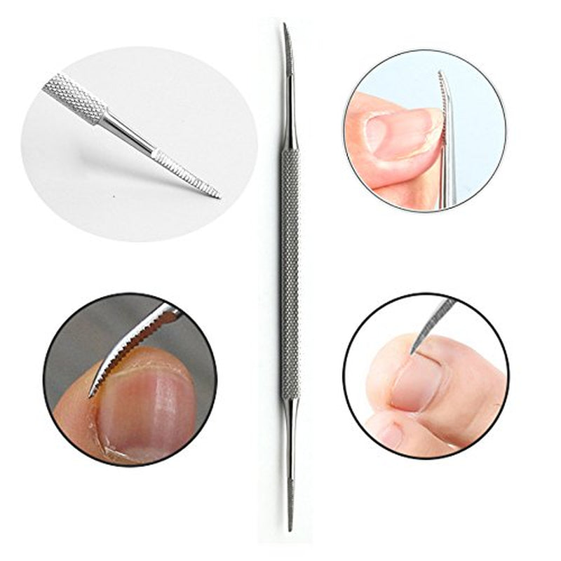 Ingrown Toenail Treatment Tool Ingrown Toenail File Cuticle Removal Pedicure Manicure Set Foot Care Kits Cuticle Fork Pusher Double Headed Toenail Groove Cleaner (Life017I) Health & Beauty > Personal Care > Foot Care Lifextol   