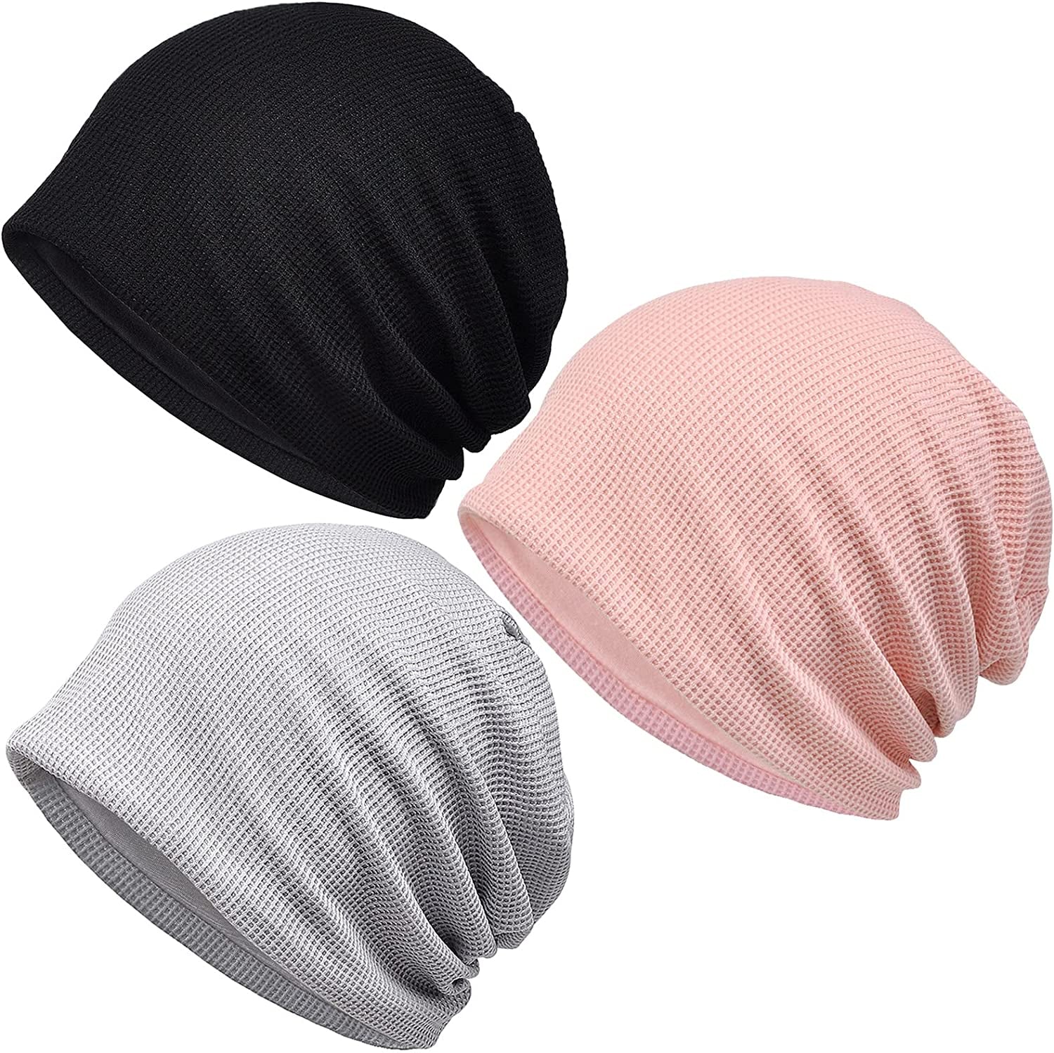 Kayier Women'S Baggy Casual Chemo Beanie Cap Apparel & Accessories > Clothing Accessories > Headwear Kayier 3 Pack-e  