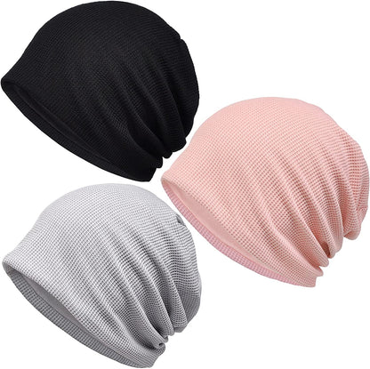 Kayier Women'S Baggy Casual Chemo Beanie Cap Apparel & Accessories > Clothing Accessories > Headwear Kayier 3 Pack-e  