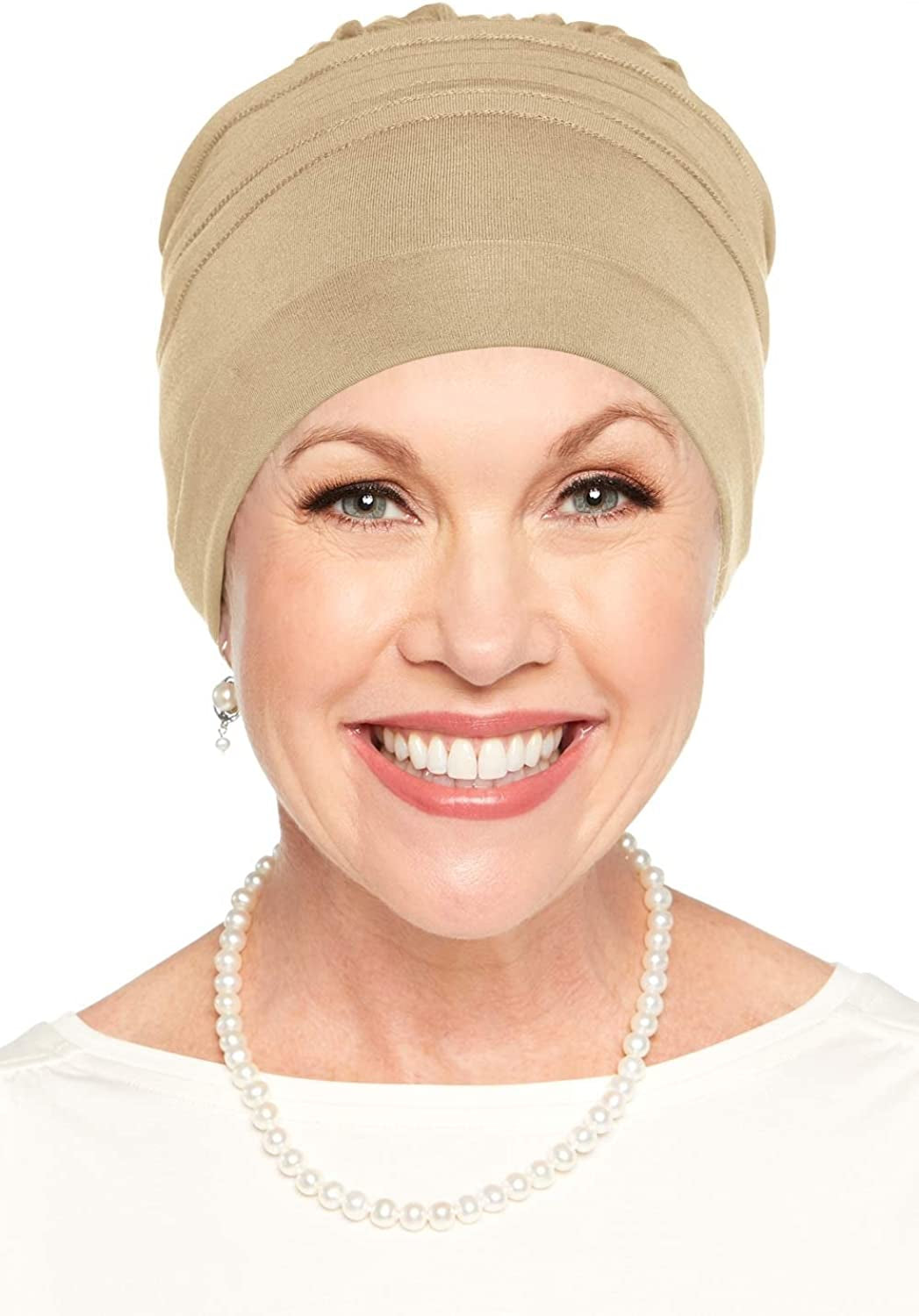 Cardani Meridian Beanie Cap & Volumizer Turban Viscose from Bamboo Hat Apparel & Accessories > Clothing Accessories > Headwear Cardani Luxury Bamboo - French Beige One Size 
