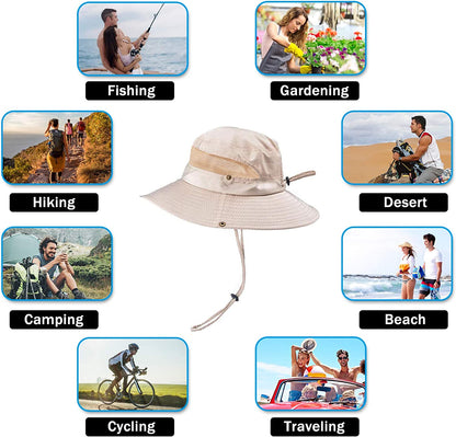 Sun Hat Women/Men, Fishing Hat with UPF 50+ UV Protection Wide Brim Bucket Hat Apparel & Accessories > Clothing Accessories > Hats Konikit   