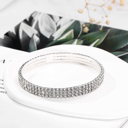 Kiokioa Charm Anklets for Women Crystal Rhinestone Stretch Tennis Anklet Elastic Anklet Apparel & Accessories > Jewelry > Anklets Xuanhe Wu   