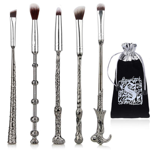 JASSINS 5 Pcs Potter Makeup Brush Set, Wizard Magic Wand Brush for Foundation Eye Shadow Eyeliner Blending Pencil Lip Professional Makeup Tools with a Gift Bag Health & Beauty > Personal Care > Cosmetics > Cosmetic Tools > Makeup Tools JASSINS   