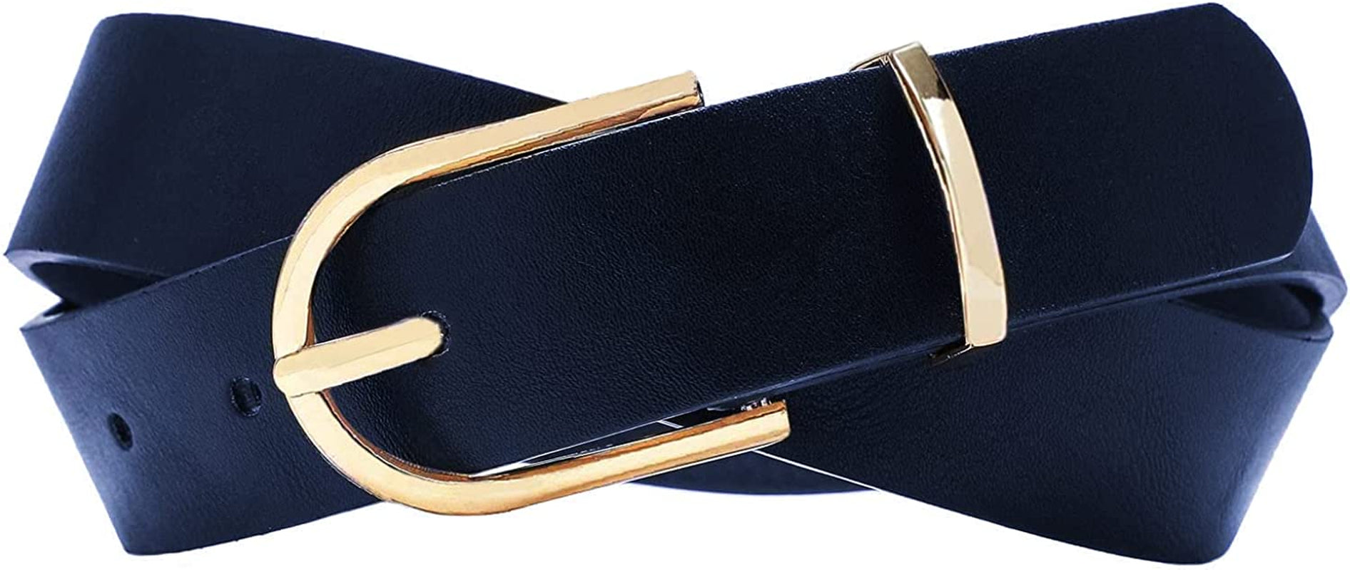 Earnda Women'S Faux Leather Chic Belt for Ladies Jeans Apparel & Accessories > Clothing Accessories > Belts Earnda Blue X-Small: fits waist from 23"-25" 