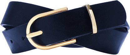 Earnda Women'S Faux Leather Chic Belt for Ladies Jeans Apparel & Accessories > Clothing Accessories > Belts Earnda Blue X-Small: fits waist from 23"-25" 