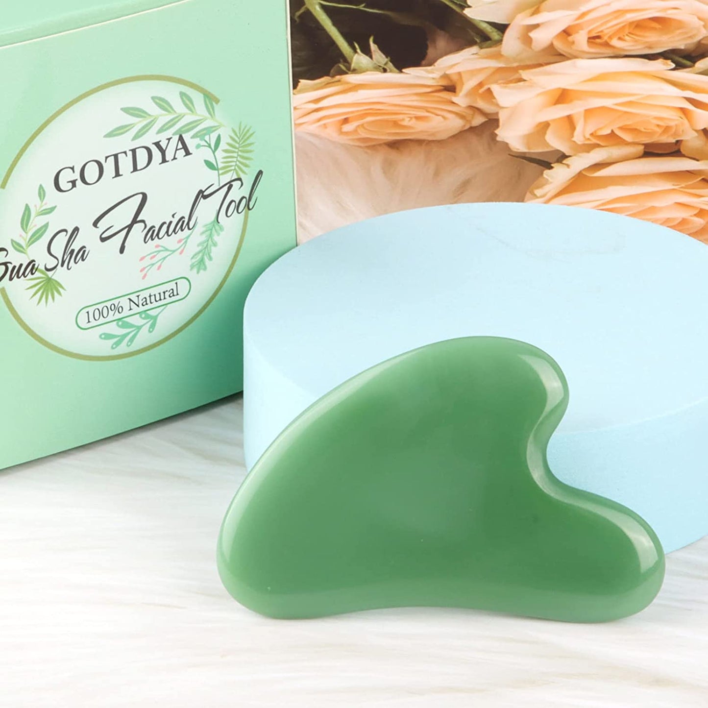Gua Sha Facial Tools,Natural Jade Stone Gua Sha Face Massager Tool ,Skin Care Guasha Tool for Face ,Body SPA, Guasha Scraping Massage Tool-Rejuvenate Skin & Remove Wrinkles Health & Beauty > Personal Care > Cosmetics > Cosmetic Tools > Skin Care Tools GOTDYA   