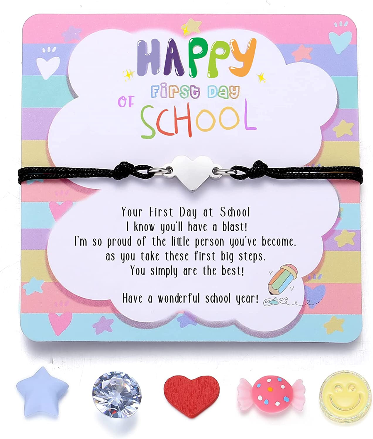 SAM & LORI Unique Matching Bracelets for Best Friends Couples Mother Daughter Son Dad Sisters Brothers-Unisex Adjustable Bracelets- Comes with Cards in Giftable Packing Apparel & Accessories > Jewelry > Bracelets SAM & LORI 3-Back to School Gift- 1 Black  