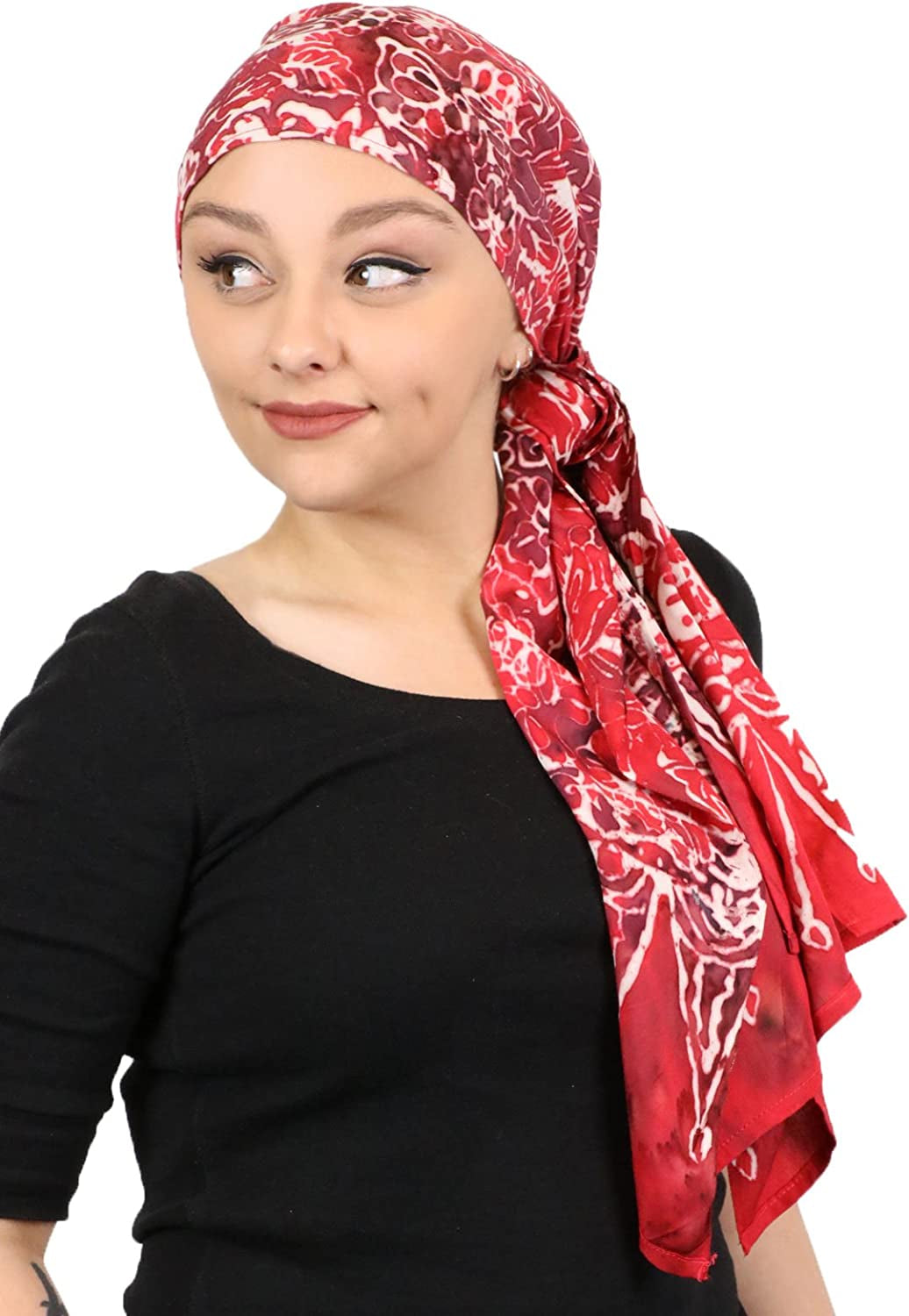 Hats, Scarves & More Headscarf Head Wrap for Women Chemo Headwear Cancer Scarf Head Covering Bali Batik 15 X 60 Inches Apparel & Accessories > Clothing Accessories > Headwear Hats Scarves & More Amaryllis  