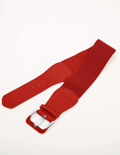 GRACE KARIN Women'S PU Leather Wide Waist Belt for Dress Decorative Cinch Belt Single Prong Buckle Elastic Waist Belts Apparel & Accessories > Clothing Accessories > Belts GRACE KARIN   