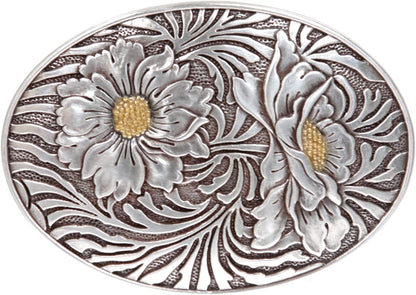 Oval Sunflower Engraving Belt Buckle Apparel & Accessories > Clothing Accessories > Belt Buckles beltiscool   