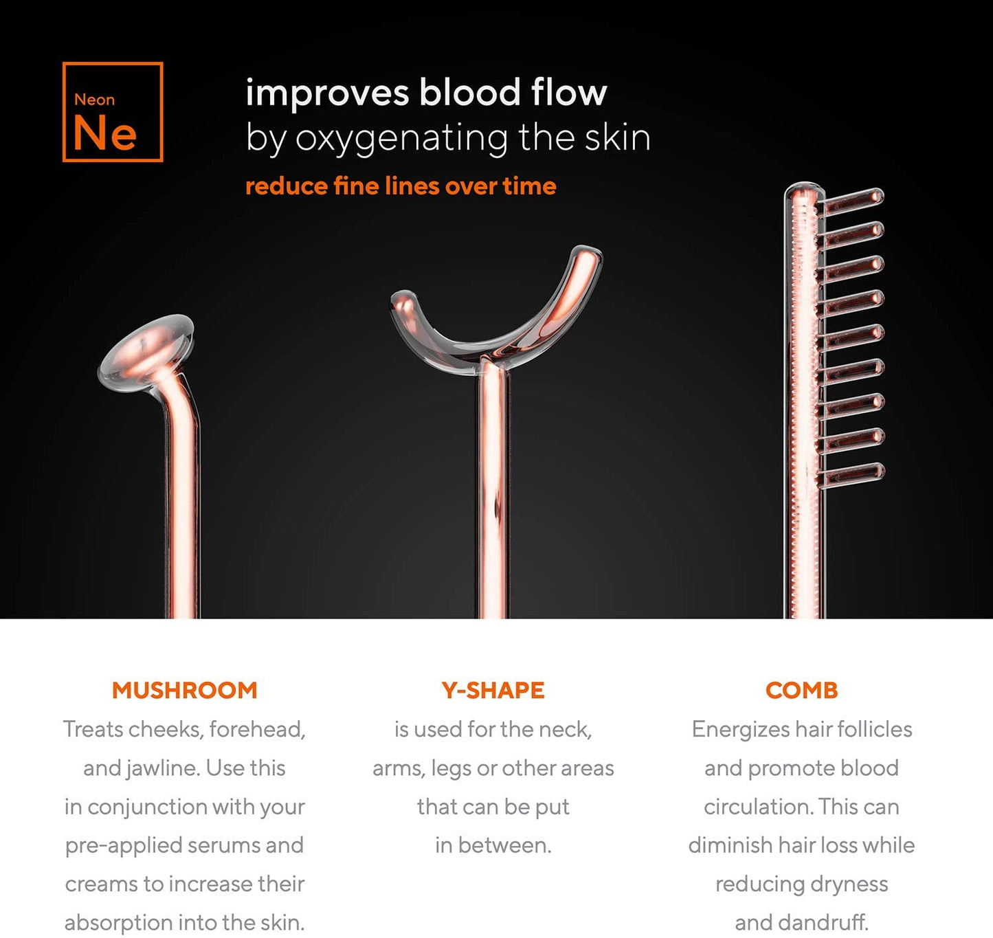 Nuderma Professional Skin Therapy Wand - Portable High Frequency Skin Therapy Machine with 6 Neon & Argon Wands – Boost Your Skin – Clear Firm & Tighten Health & Beauty > Personal Care > Cosmetics > Cosmetic Tools > Skin Care Tools Pure Daily Care   