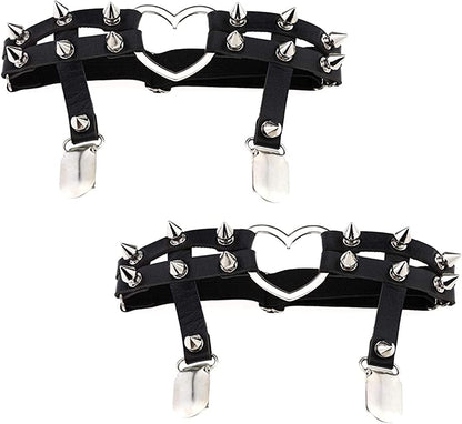 Punk Body Belt Adjustable Black Fashion Body Chain Body Accessory Jewelry for Women and Girls Apparel & Accessories > Jewelry > Body Jewelry LISBLIER Leg Belt  