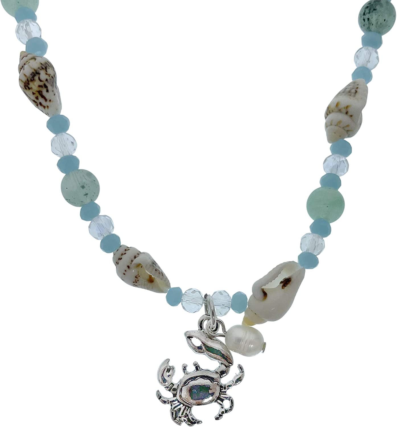 Elosee Sealife Theme Seashell Freshwater Pearl Bead Anklet Apparel & Accessories > Jewelry > Anklets Elosee   