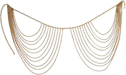 Victray Boho Crystal Layered Waist Chains Beach Belly Body Chain Fashion Belts Body Accessories Jewelry for Women and Girls Apparel & Accessories > Jewelry > Body Jewelry Victray   