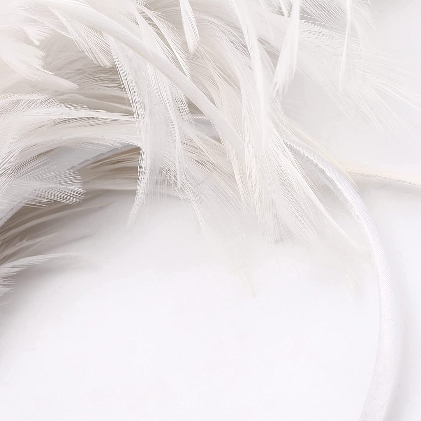 DRESHOW 1920S Fascinator Feather Headband for Women Cocktail Tea Party Headwear Flapper Gatsby Headpiece Apparel & Accessories > Clothing Accessories > Headwear DRESHOW   