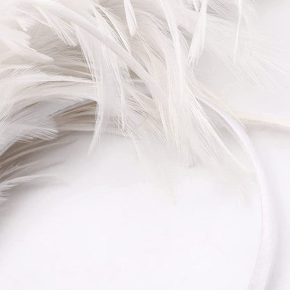 DRESHOW 1920S Fascinator Feather Headband for Women Cocktail Tea Party Headwear Flapper Gatsby Headpiece Apparel & Accessories > Clothing Accessories > Headwear DRESHOW   