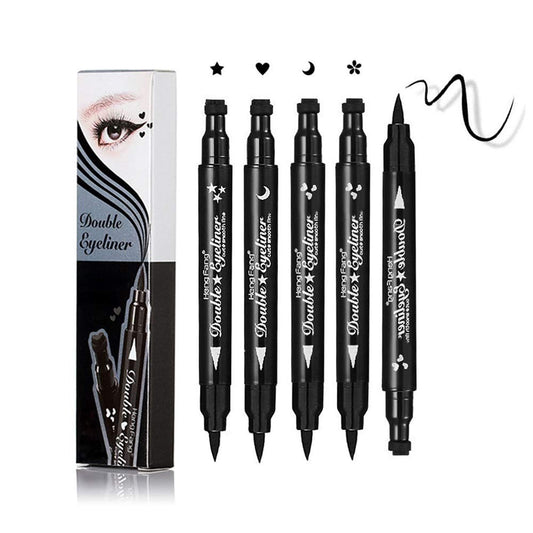 Fantexy Double-Headed Eyeliner Stamp, Eyeliner Pencil Pen with Eye Makeup Stamp, Waterproof, Double Sided & Long Lasting Seal Tattoo Makeup Tool Black No Smudge (Heart/Moon/Star/Flowers）Shape Stamp Pen 4 Pcs Health & Beauty > Personal Care > Cosmetics > Cosmetic Tools > Makeup Tools FANTEXY   