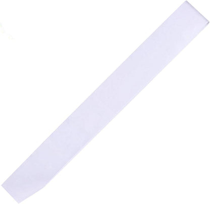 DJDZ 4 Pack White Blank (Plain) Satin Sash Party Accessory for Party,Wedding Decorations and DIY - Design Your Own Sash (White) Apparel & Accessories > Clothing Accessories > Sashes DJDZ White  