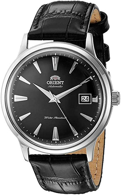 '2Nd Gen Bambino Version I' Japanese Automatic Stainless Steel and Leather Dress Watch Black