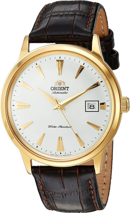 '2Nd Gen Bambino Version I' Japanese Automatic Stainless Steel and Leather Dress Watch Gold-Tone