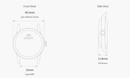 '2Nd Gen Bambino Version I' Japanese Automatic Stainless Steel and Leather Dress Watch