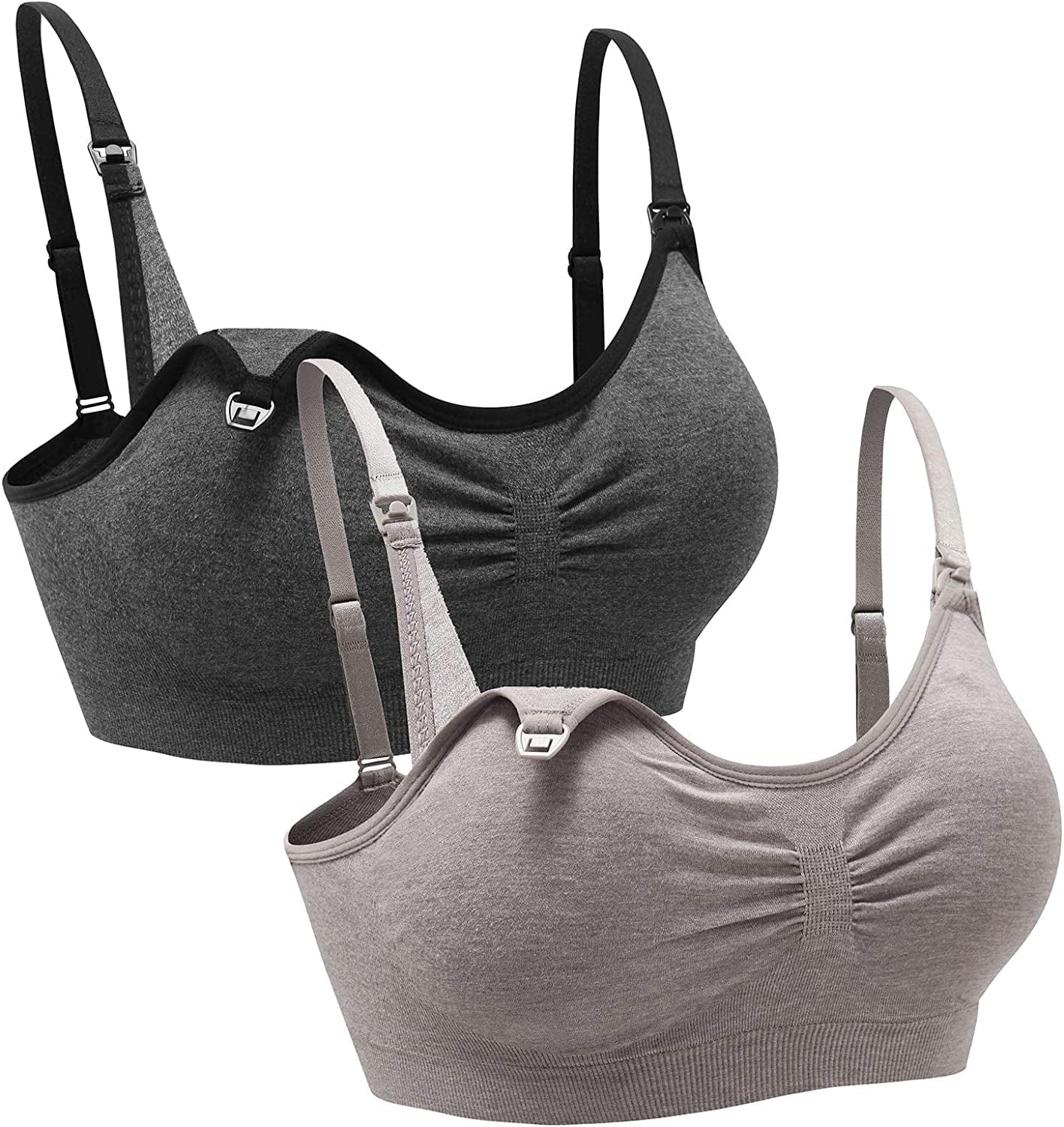 2PACK Nursing Bra Wireless Bra Women'S Sleeping Maternity Bra Breastfeeding Bra Sort Cc-d / Medium