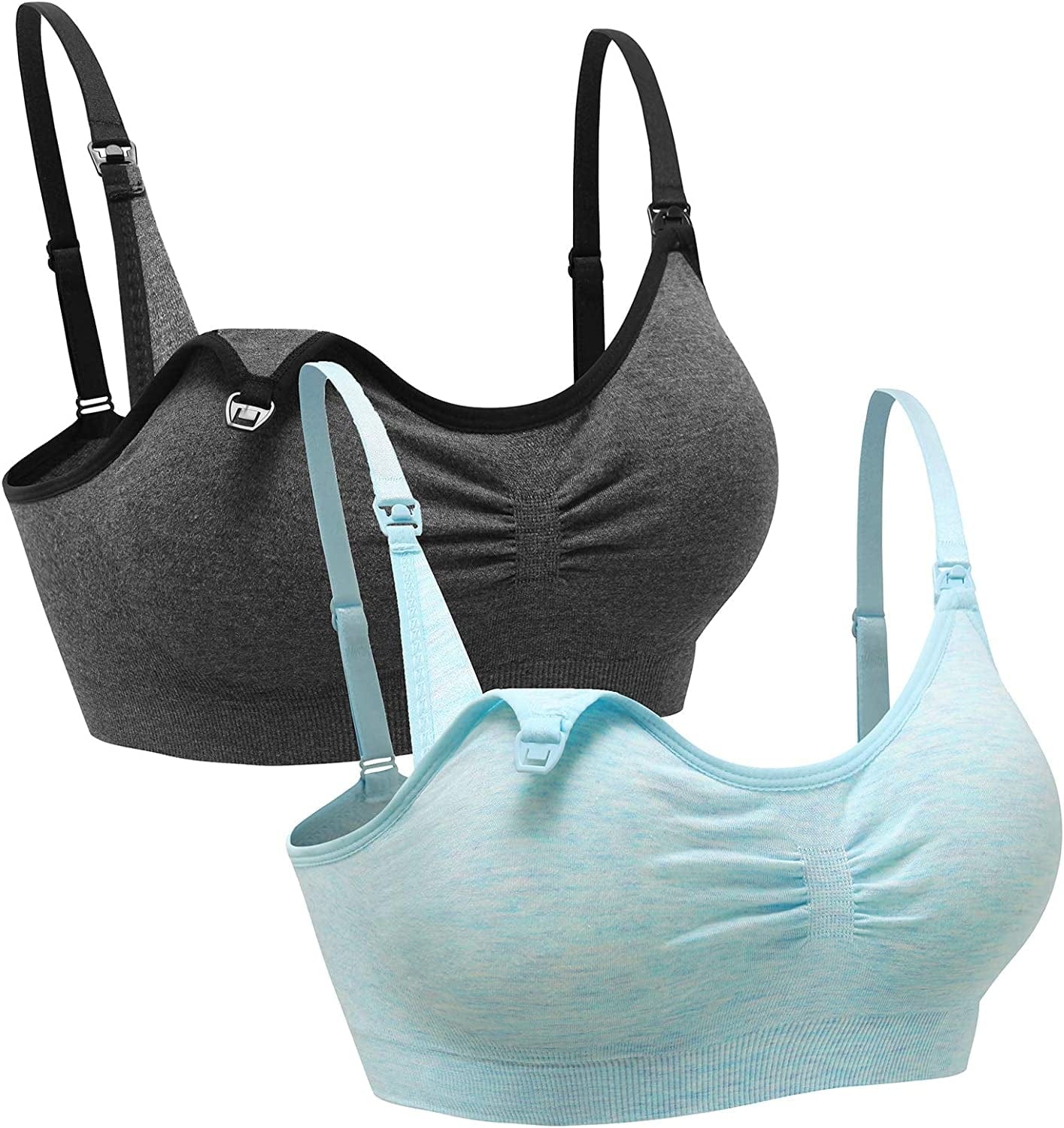 2PACK Nursing Bra Wireless Bra Women'S Sleeping Maternity Bra Breastfeeding Bra Sort Cc-b / X-Large