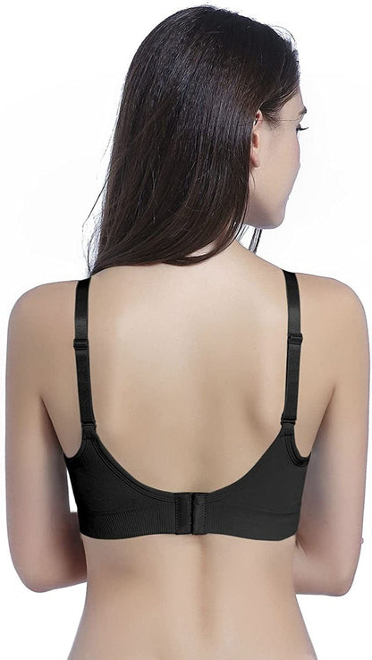 2PACK Nursing Bra Wireless Bra Women'S Sleeping Maternity Bra Breastfeeding Bra