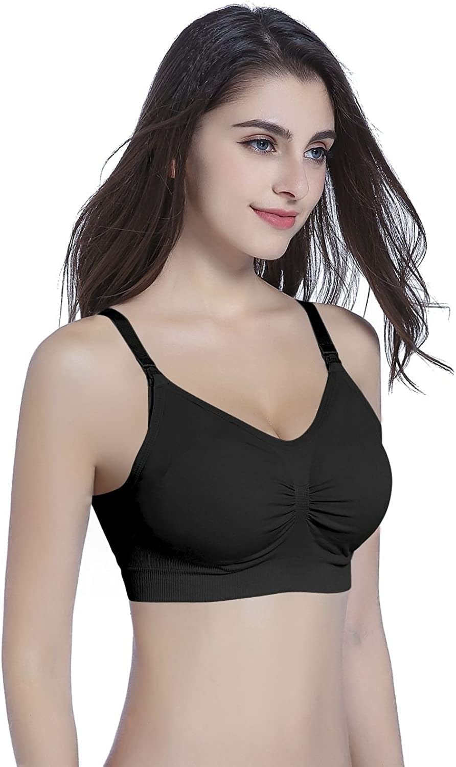 2PACK Nursing Bra Wireless Bra Women'S Sleeping Maternity Bra Breastfeeding Bra