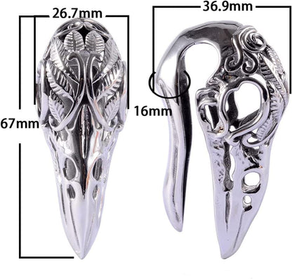 2PCS 9/16 14Mm Ear Hangers for Stretched Ears Bird Stainless Steel Ear Weights Expander Gauge Earrings for Body Piercing Jewelry Upgrade Plugs,Sliver,Steel Color,6.7X3.69Cm Apparel & Accessories > Jewelry > Body Jewelry Generic   