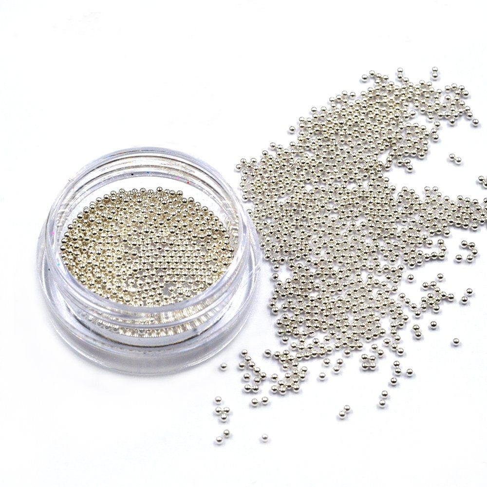 2Pcs Gold Silver Mini Metallic Caviar Nail Beads for 3D Metal Nail Ball Decoration Manicure Tools Health & Beauty > Personal Care > Cosmetics > Cosmetic Tools > Nail Tools Sindy   