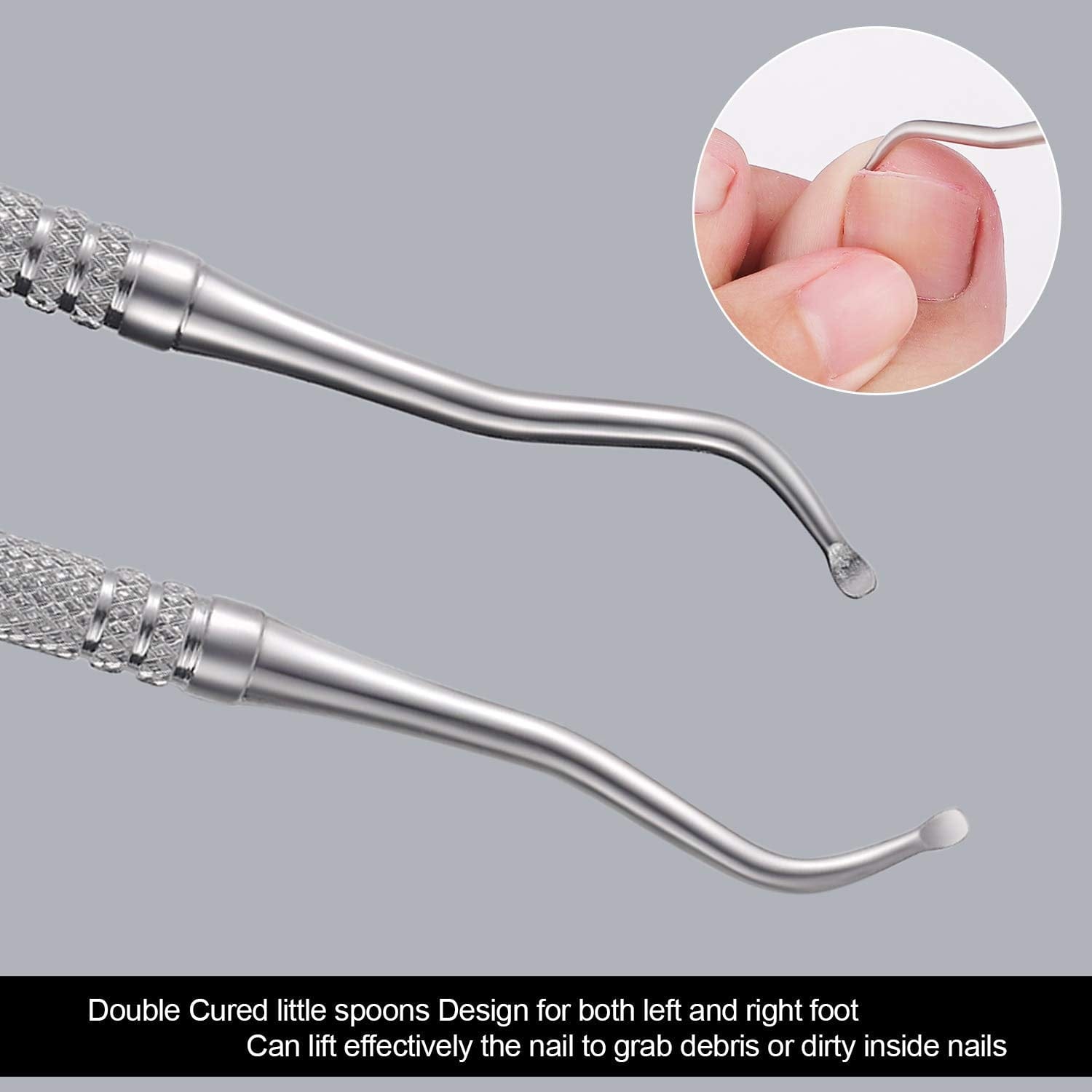 2PCS Ingrown Toenail File and Lifter with Storage Case,Yinyin100% Stainless Steel Ingrown Toenail Tool,Double Sided Professional Grade Nail Cleaner Tool … Health & Beauty > Personal Care > Cosmetics > Cosmetic Tools > Nail Tools YINYIN   