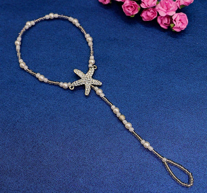 2Pcs Pearl Ankle Chain Bracelet Beach Wedding Foot Jewelry Barefoot Sandals Anklet Chain Apparel & Accessories > Jewelry > Anklets Bienvenu   